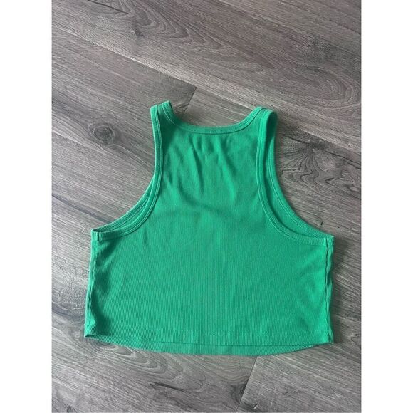 Wild Fable | Green Cropped High Neck Ribbed Tank Top size XL - Picture 1 of 3